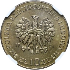 République populaire de Pologne, 10 zlotys 1971, 50e anniversaire du 3e soulèvement de Silésie