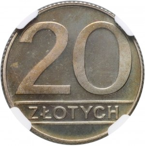 PRL, 20 zl. 1990, zrcadlové razítko (PROOF)