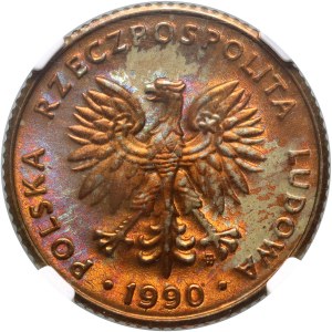 PRL, 10 Zloty 1990, Spiegelstempel (PROOF)