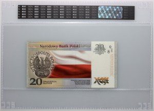 Třetí republika, 20 PLN 2018, 100. výročí znovuzískání nezávislosti, Jozef Pilsudski, série RP