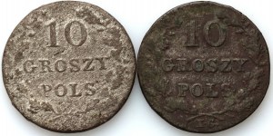 November Uprising, set of 10 pennies 1831 KG, Warsaw (2 pieces)