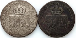 Insurrection de novembre, série de 10 groszy 1831 KG, Varsovie (2 pièces)