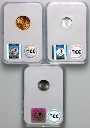PRL, set di monete 1949 (3 pezzi)