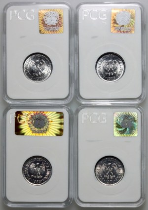 PRL, zestaw 1 złoty z lat 1971-1983 (4 sztuki)