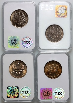 PRL, sada 10 zlatých mincí z let 1964-1965 (4 položky)