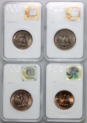 Repubblica Popolare di Polonia, serie di 10 pezzi d'oro 1959-1970 (4 pezzi)