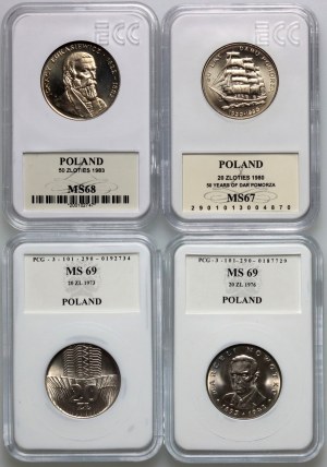 PRL, sada mincí 1973-1983 (4 kusy)