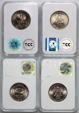PRL, zestaw monet z lat 1973-1983 (4 sztuki)
