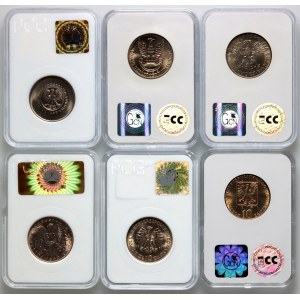PRL, zestaw 10 złotych z lat 1967-1971 (6 sztuk)