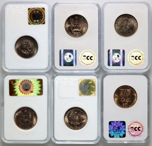 PRL, ensemble de 10 pièces d'or de 1967-1971 (6 pièces)