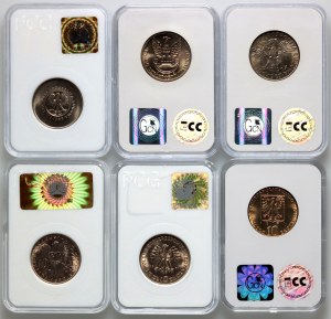 PRL, Satz von 10 Goldmünzen aus den Jahren 1967-1971 (6 Stück)
