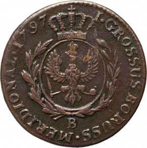 South Prussia, Frederick William II, 1797 B penny, Breslau