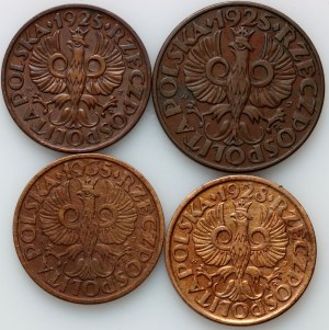 II RP, zestaw monet z lat 1925-1935, (4 sztuki)