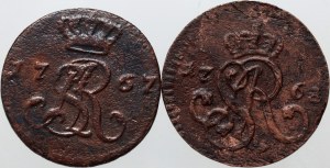 Stanislaw August Poniatowski, half-penny 1767 G, half-penny 1768 G, Cracow, (2 pieces)