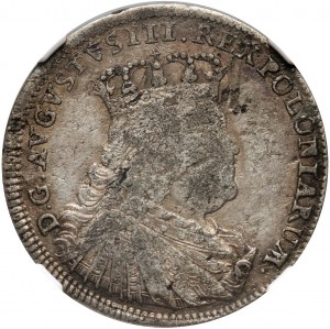 Auguste III, six pence 1754 CE, Leipzig
