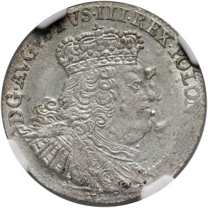 August III, šestipence 1755 ES, Lipsko