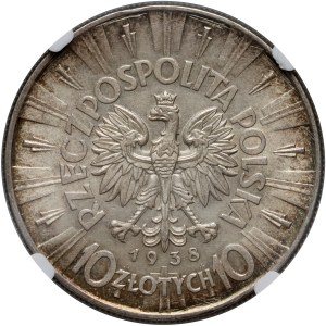 Second Polish Republic, 10 zlotys 1938, Józef Piłsudski