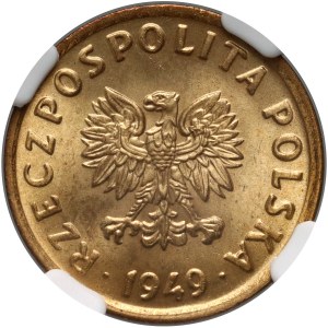 PRL, 5 groszy 1949, bronzo