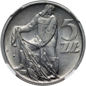 PRL, 5 zloty 1960, Rybak