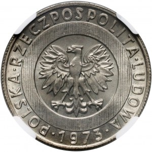 Poľská ľudová republika, 20 zlotých 1973, mrakodrap a uši