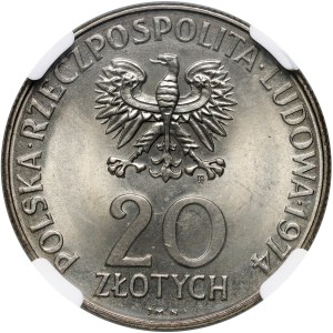 Polská lidová republika, 20 zlotých 1974, XXV. výročí založení Komuny