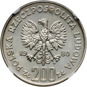 Volksrepublik Polen, 200 Zloty 1980, Bolesław I. Chrobry, Büste