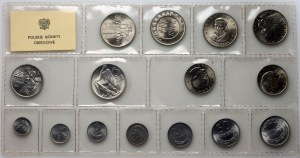 Polnische Volksrepublik, Satz Polnische Umlaufmünzen 1949-1976, (15 Stück)