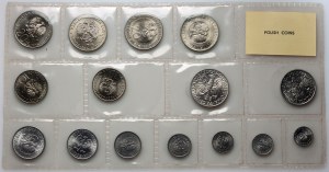 Poľská ľudová republika, súbor poľských obehových mincí 1949-1976, (15 kusov)