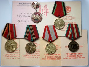 Russia, URSS, serie di 6 medaglie del giubileo