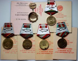 Russia, URSS, serie di 6 medaglie del giubileo