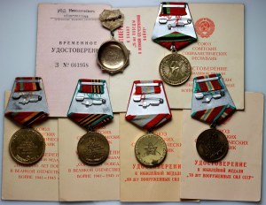Rusko, ZSSR, sada 6 jubilejných medailí