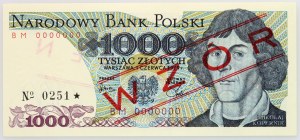 PRL, 1000 zlotých 1.06.1979, MODEL, č. 0251, série BM