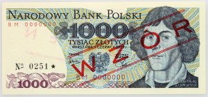 PRL, 1000 złotych 1.06.1979, WZÓR, No. 0251, seria BM