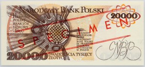 PRL, 20000 zloty 1.02.1989, MODELLO, n. 1820, serie A