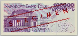 PRL, 100000 zlotých 16.11.1993, MODEL, č. 0245, série A