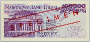 PRL, 100000 zloty 16.11.1993, MODEL, No. 0245, series A