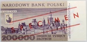 République populaire de Pologne, 200000 zlotys 1.12.1989, MODÈLE, n° 0607, série A