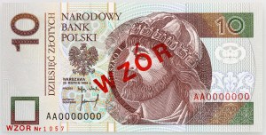 III RP, 10 Zloty 25.03.1994, WZÓR, Nr. 1057, Serie AA