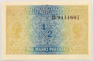 Generalne Gubernatorstwo, 1/2 marki polskiej 9.12.1916, Generał, seria B