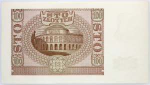 Generalne Gubernatorstwo, 100 złotych 1.03.1940, seria B, falsyfikat ZWZ