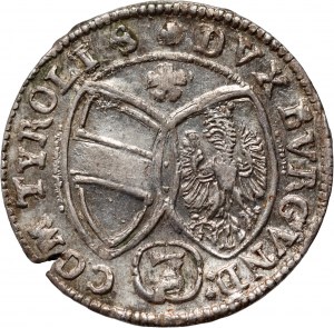 Austria, Arciduca Ferdinando Carlo, 3 krajcars 1643, Hall