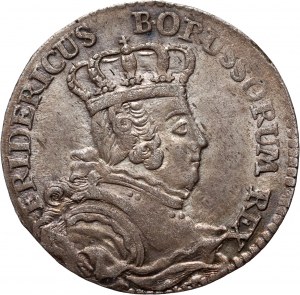 Allemagne, Prusse, Frédéric II, six pence 1756 C, Cleve