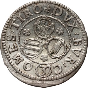 Austria, Leopoldo V, 3 krajcars senza data (1619-1625)