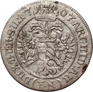 Slesia sotto il dominio austriaco, Giuseppe I, 3 krajcara 1707 FN, Wrocław