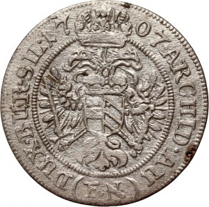Silesia under Austrian rule, Joseph I, 3 krajcary 1707 FN, Wrocław