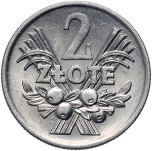 PRL, 2 zlotys 1971, Berries, Warsaw