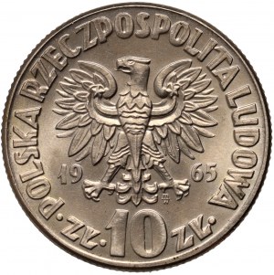 Polská lidová republika, 10 zlotých 1965, Mikuláš Koperník