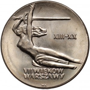 République populaire de Pologne, 10 zlotys 1965, Nike de Varsovie, tiret convexe sur le torse