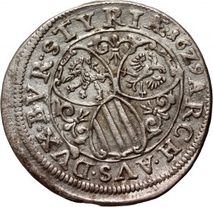 Austria, Ferdinando II, 3 krajcars 1629, Graz