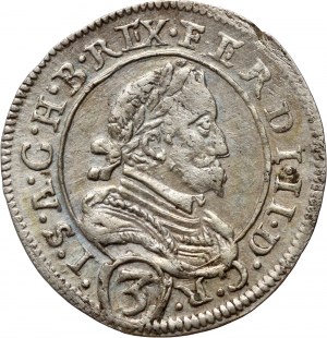 Rakúsko, Ferdinand II, 3 krajcars 1628, Graz